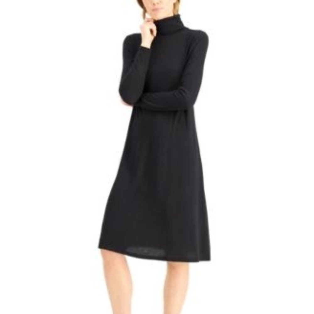 Style Co Turtleneck Midi Dress Deep Black